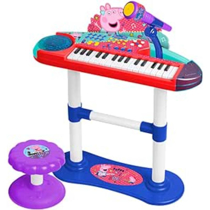 Imaginea Keyboard electronic cu microfon si scaunel Peppa Pig
